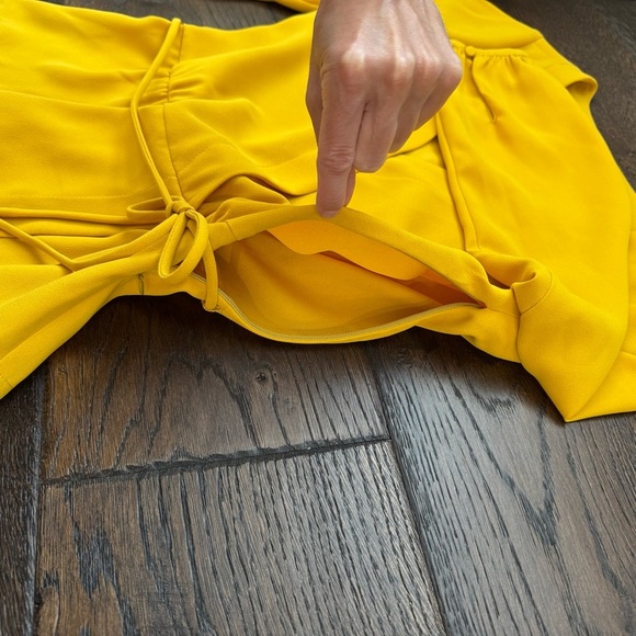 J. Crew Vibrant Yellow Wrap Blouse - Picture 6 of 6